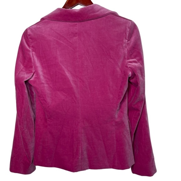 Marella Pink Fuchsia velvet one button closure blazer sz US 6 - Picture 2 of 9